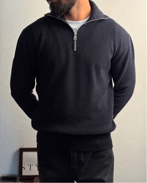 پلیور ریزبافت نیم زیپ ترک کد 142