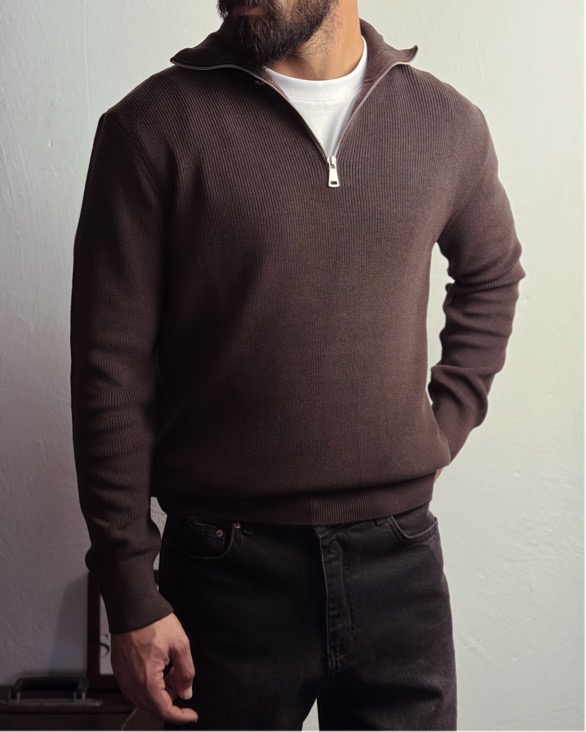 پلیور ریزبافت نیم زیپ ترک کد 142