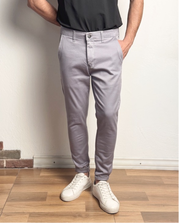 شلوار اسکینی کتان کجراه مردانه کد ۱۴۸