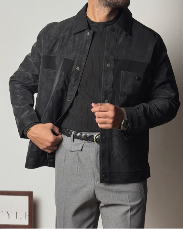 جکت پارچه سوییت دکمه ای وارداتی کد ۱۳۳